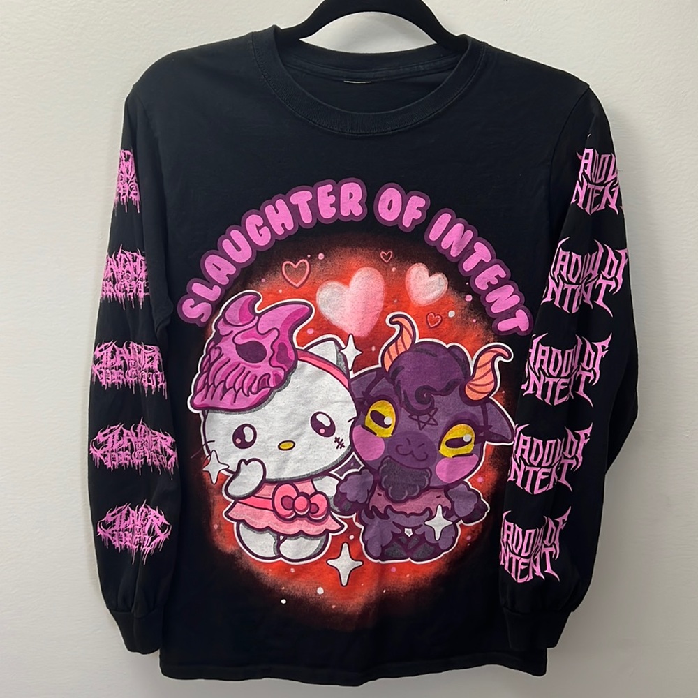 SLAUGHTER TO PREVAIL / SHADOW OF INTENT COLLAB LONG SLEEVE T SHIRT SIZE MEDIUM